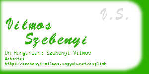 vilmos szebenyi business card